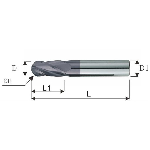 铝用圆头立铝刀