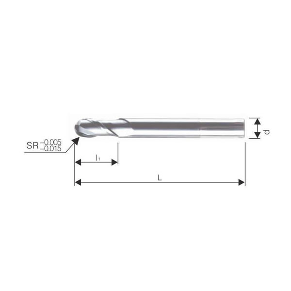 2刃球头铣刀（缩柄型）