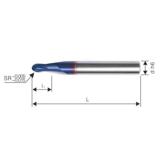 2刃球头铣刀（短刃型）