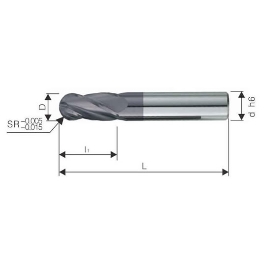 3刃\4刃平头立铣刀（缩颈型）
